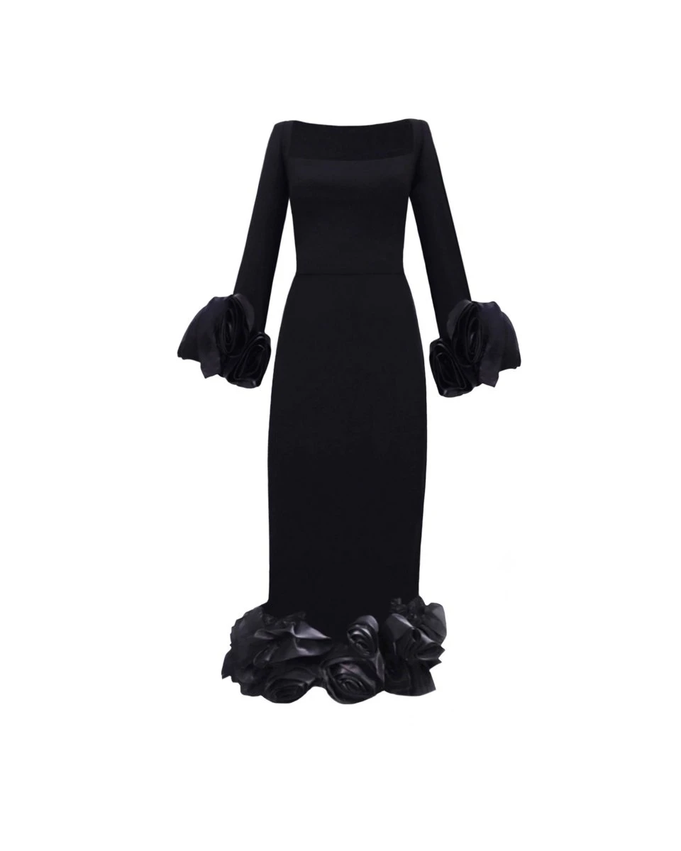 Gemy Maalouf Midi Crepe Dress Gemy Maalouf Midi Crepe Dress
