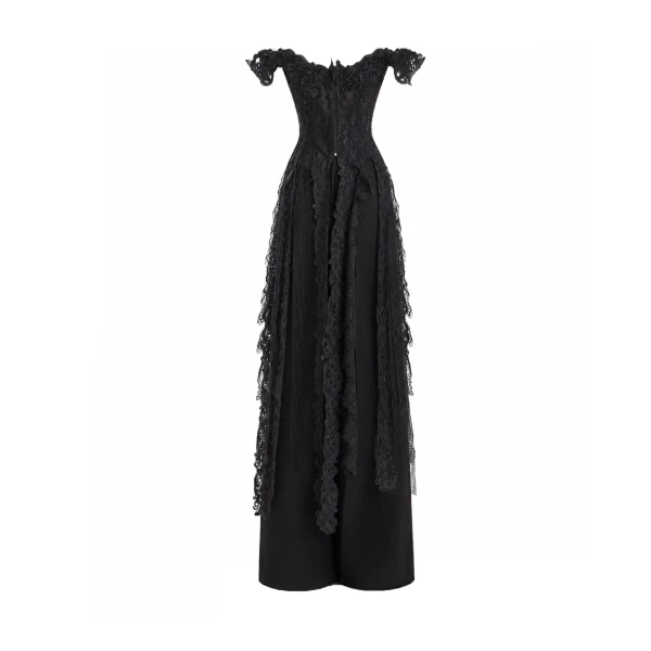 Gemy Maalouf Off-Shoulder Embroidered Corset