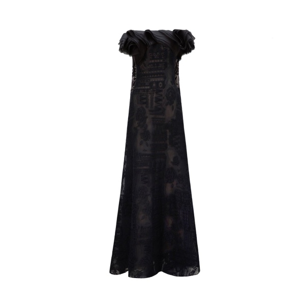 Gemy Maalouf Off-Shoulders Loose-Cut Dress