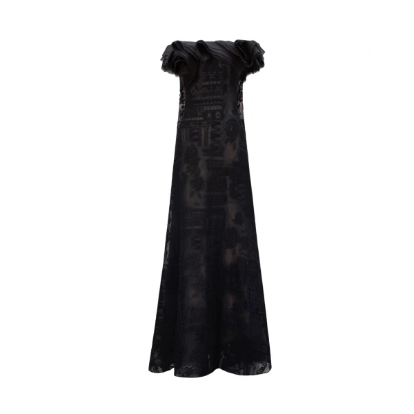 Gemy Maalouf Off-Shoulders Loose-Cut Dress