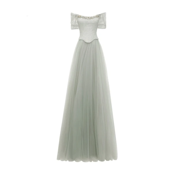 Gemy Maalouf Off-The-Shoulder Corset Dress