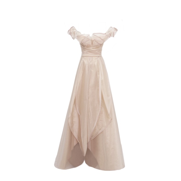 Gemy Maalouf Off-the-shoulders Layered Ruffles Dress