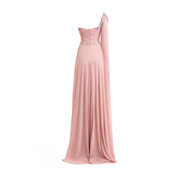 Gemy Maalouf One-Shoulder Draped Dress