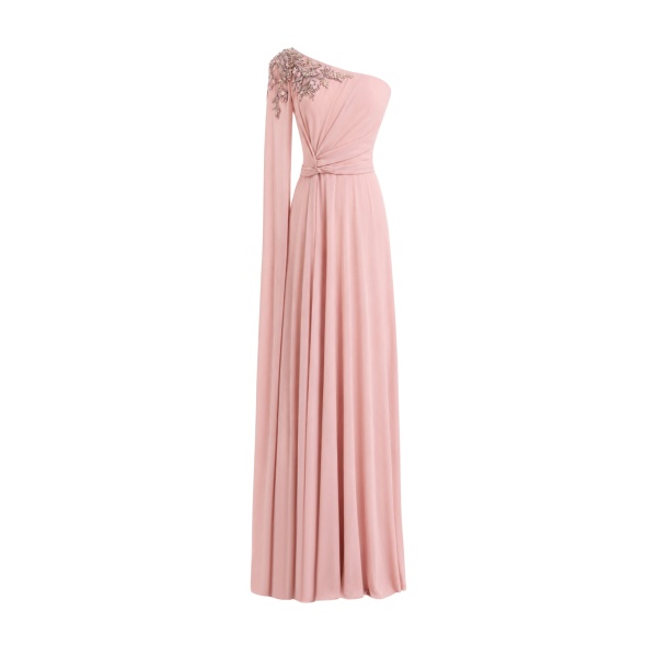 Gemy Maalouf One-Shoulder Draped Dress