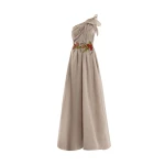 Gemy Maalouf One-Shoulder Pleated Dress