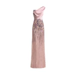 Gemy Maalouf One-Shoulder Satin Dress