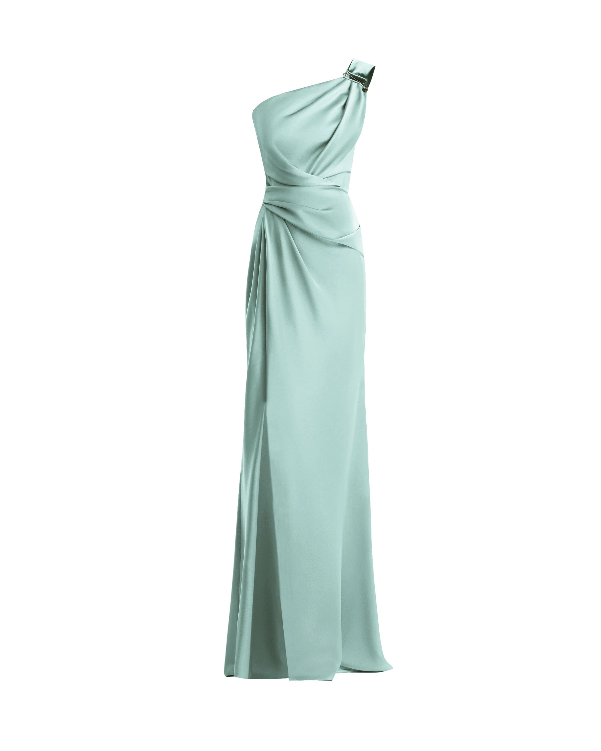 Gemy Maalouf One-Shoulder Satin Dress Gemy Maalouf One-Shoulder Satin Dress