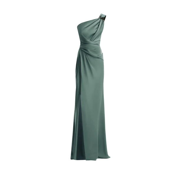 Gemy Maalouf One-Shoulder Satin Dress