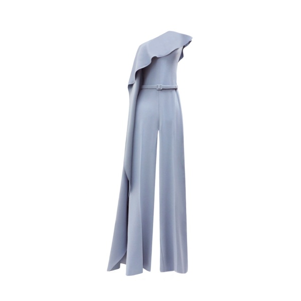 Gemy Maalouf One-Shoulder Straight-Cut Jumpsuit