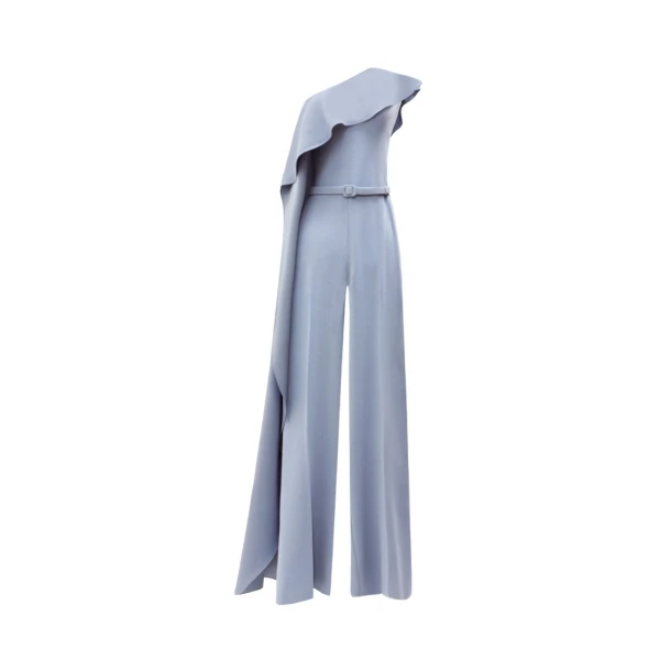 Gemy Maalouf One-Shoulder Straight-Cut Jumpsuit