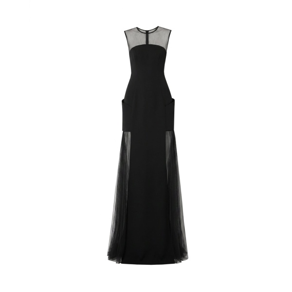 Gemy Maalouf Open-Back Dress with Structured Hips