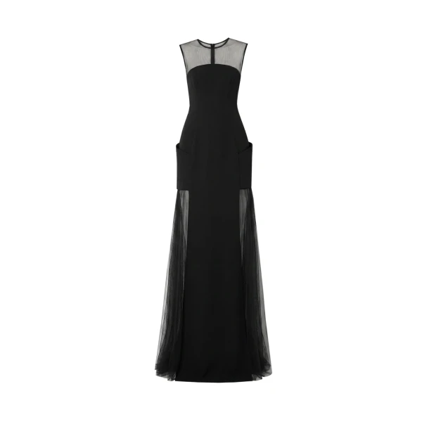 Gemy Maalouf Open-Back Dress with Structured Hips