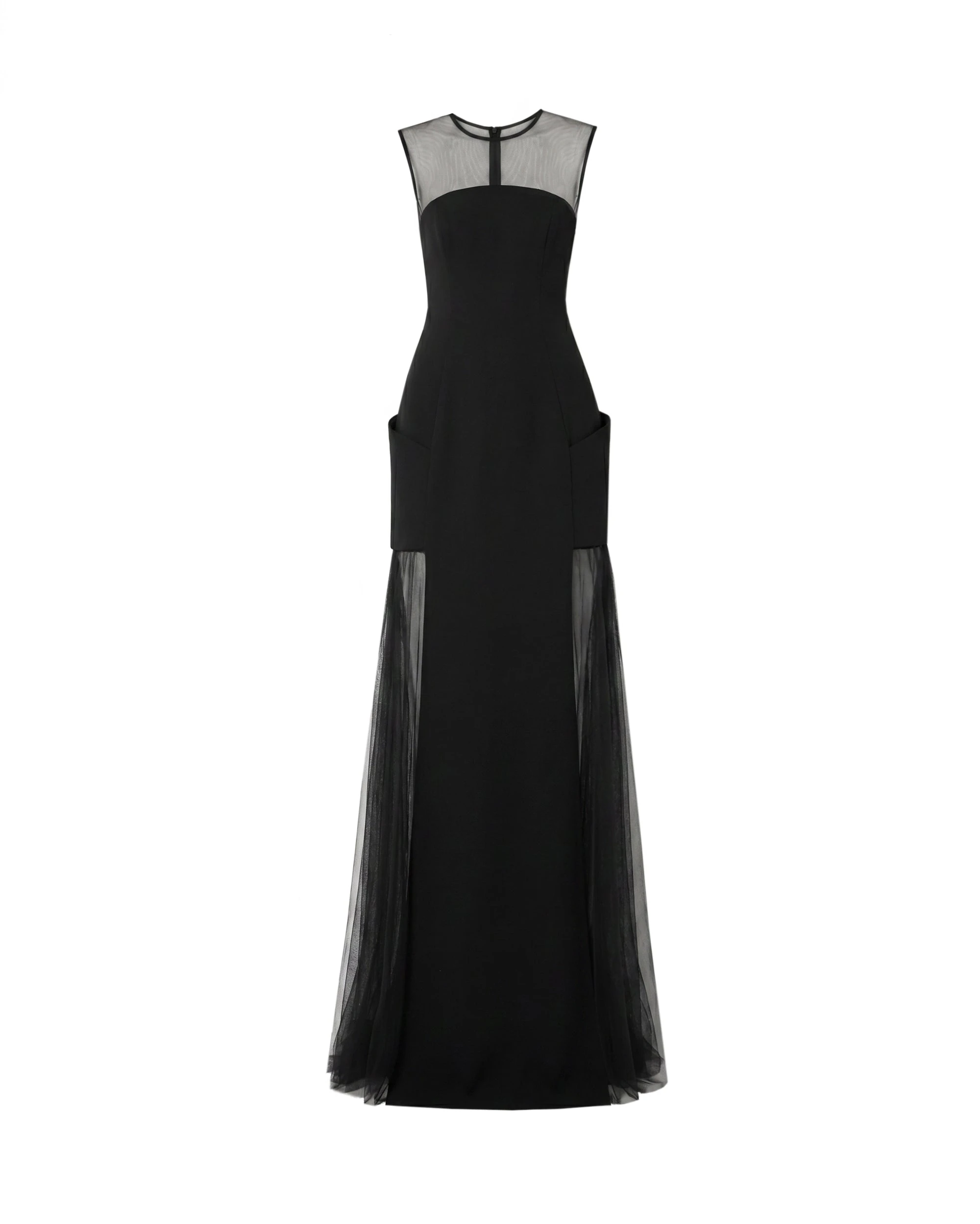 Gemy Maalouf Open-Back Dress with Structured Hips Gemy Maalouf Open-Back Dress with Structured Hips