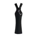Gemy Maalouf Plunging Jacquard Dress