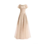 Gemy Maalouf Puff-Sleeve Dress with Sheer Degradé