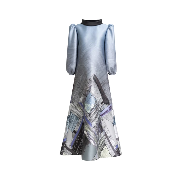 Gemy Maalouf Puffed 3/4 Sleeves Kaftan