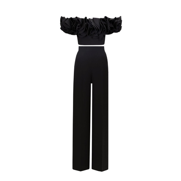 Gemy Maalouf Ruffled Crepe Set