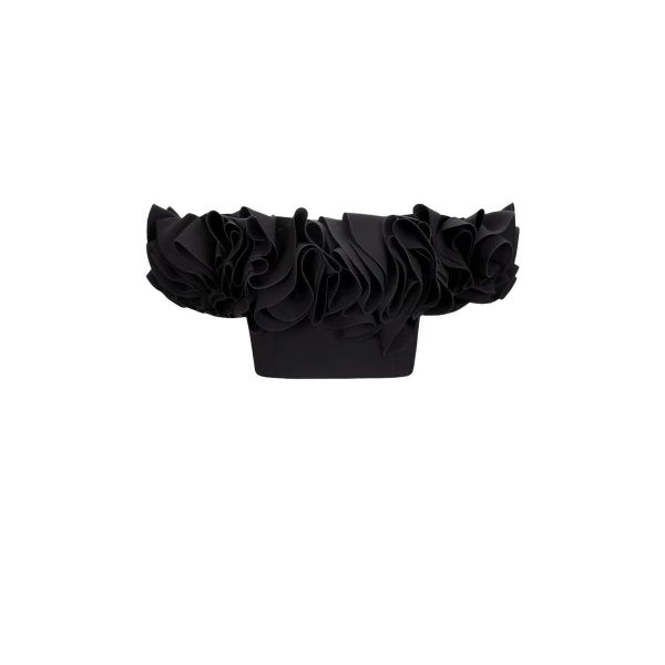 Gemy Maalouf Ruffled Crop Top