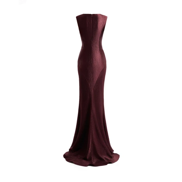 Gemy Maalouf Sculpted V-Neck Dress