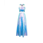 Gemy Maalouf Sequins Top And Flared Skirt