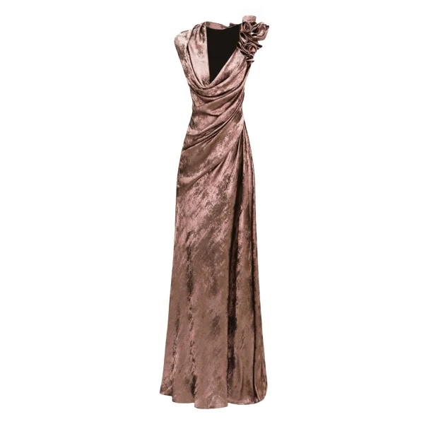 Gemy Maalouf Shimmer Sandwash Dress