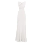 Gemy Maalouf Slim-Cut Cream Dress