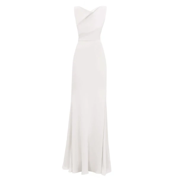 Gemy Maalouf Slim-Cut Cream Dress