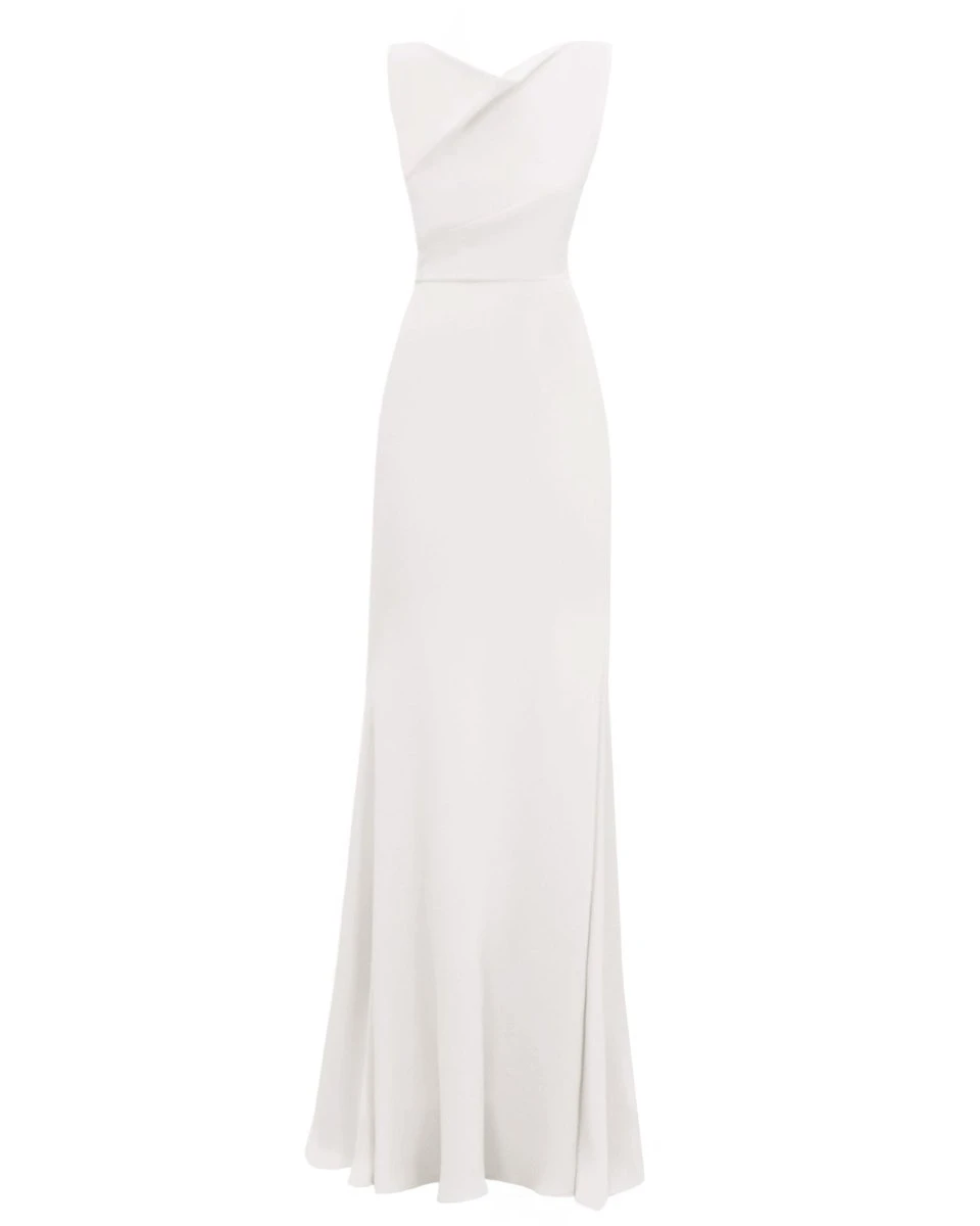 Gemy Maalouf Slim-Cut Cream Dress Gemy Maalouf Slim-Cut Cream Dress