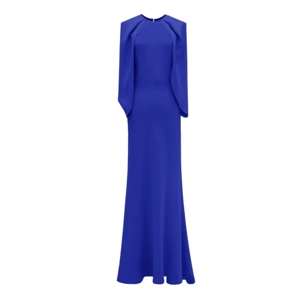 Gemy Maalouf Slim Cut Royal Blue Dress