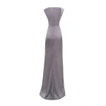 Gemy Maalouf Slim-cut Dress with Drapings on the Waist