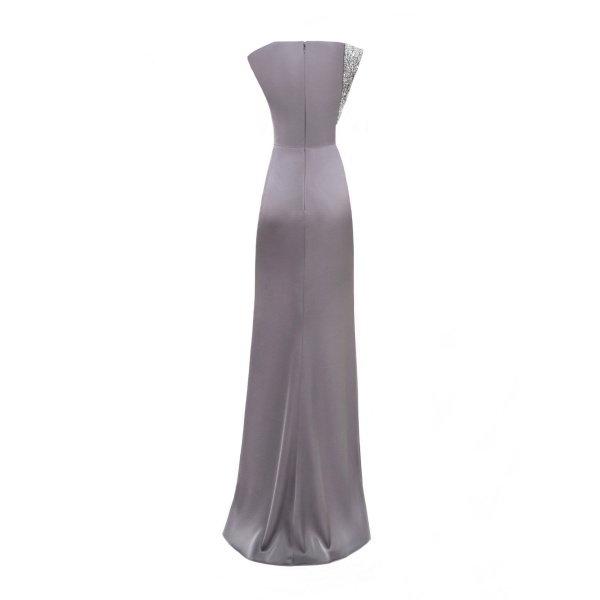 Gemy Maalouf Slim-cut Dress with Drapings on the Waist
