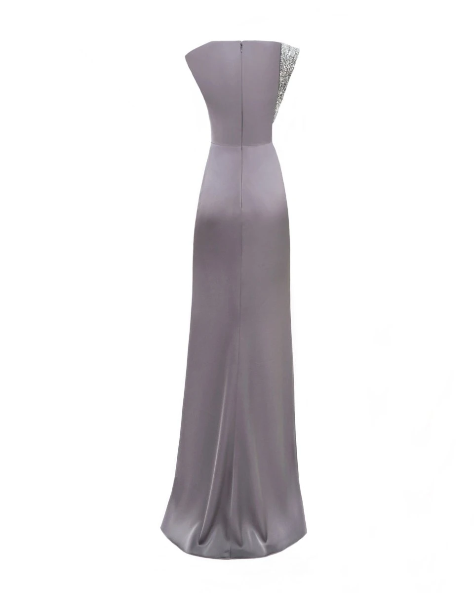 Gemy Maalouf Slim-cut Dress with Drapings on the Waist Gemy Maalouf Slim-cut Dress with Drapings on the Waist