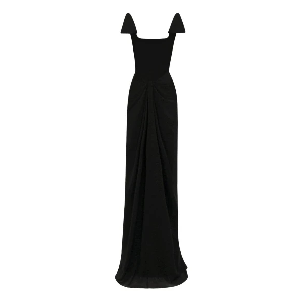 Gemy Maalouf Squared Neckline Corset Dress