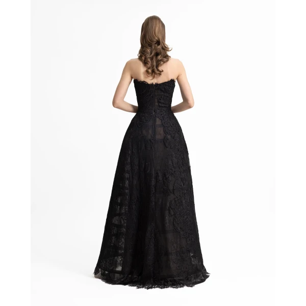 Gemy Maalouf Strapless Cage Dress with Gloves