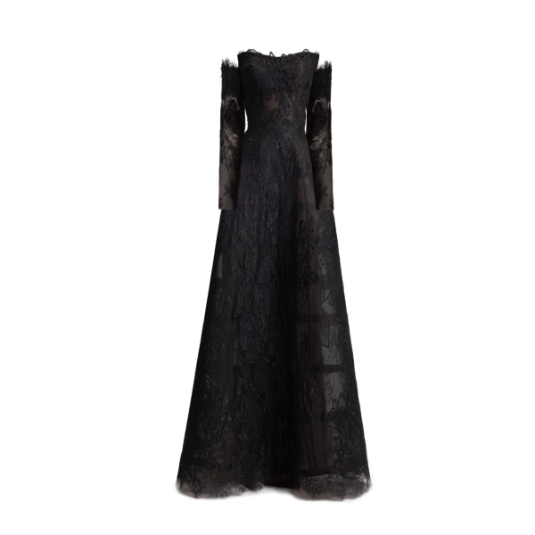 Gemy Maalouf Strapless Cage Dress with Gloves