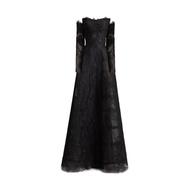 Gemy Maalouf Strapless Cage Dress with Gloves
