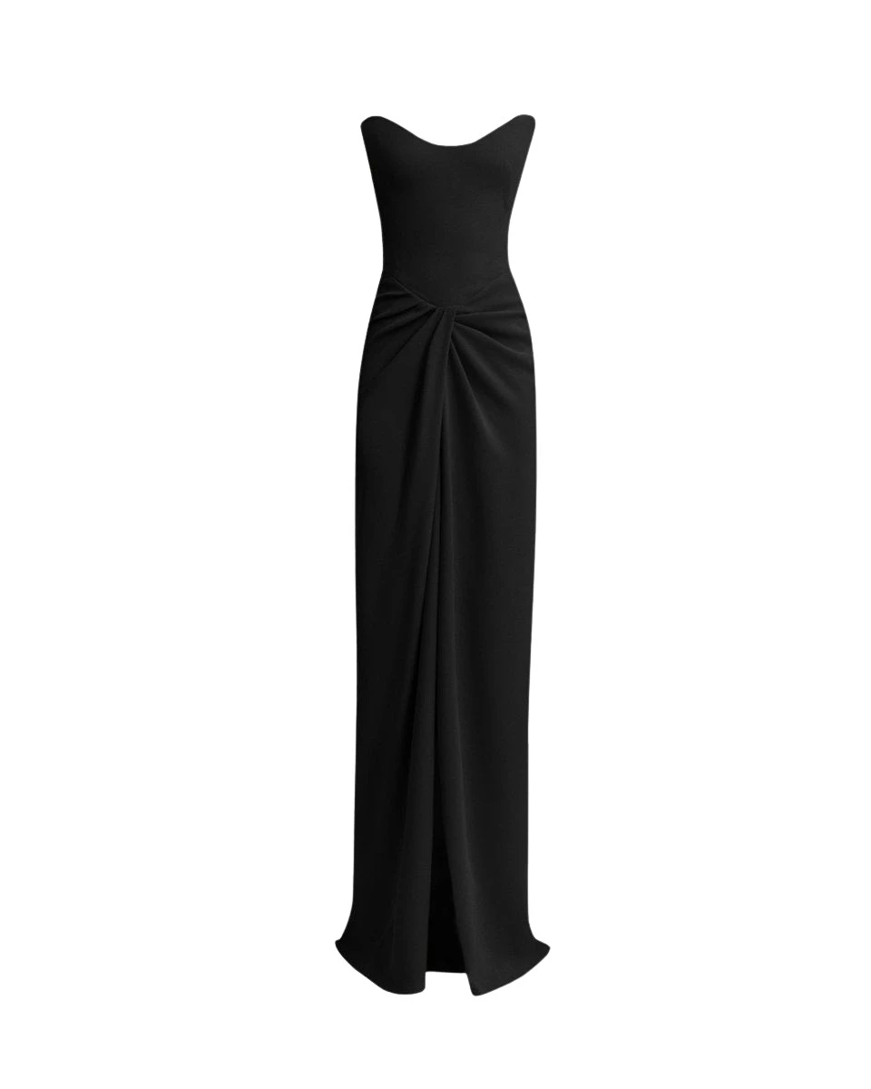 Gemy-Maalouf-Strapless-Draped-Dress-coveti58937_nobg Gemy Maalouf Strapless Draped Dress