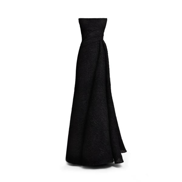 Gemy Maalouf Strapless Dress With a Draped Skirt