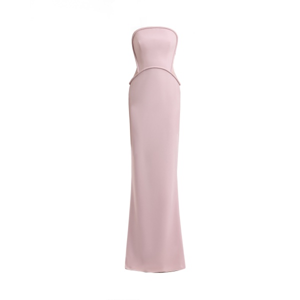Gemy Maalouf Strapless Dress with Sheer Corset