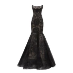 Gemy Maalouf Strapless Mermaid-Cut Lace Dress