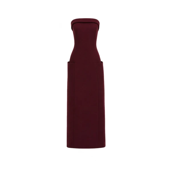 Gemy Maalouf Strapless Midi Dress