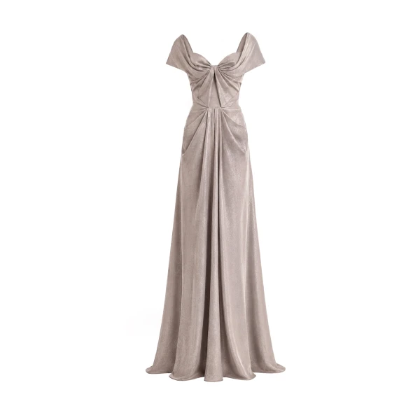 Sweetheart Draped Long Dress