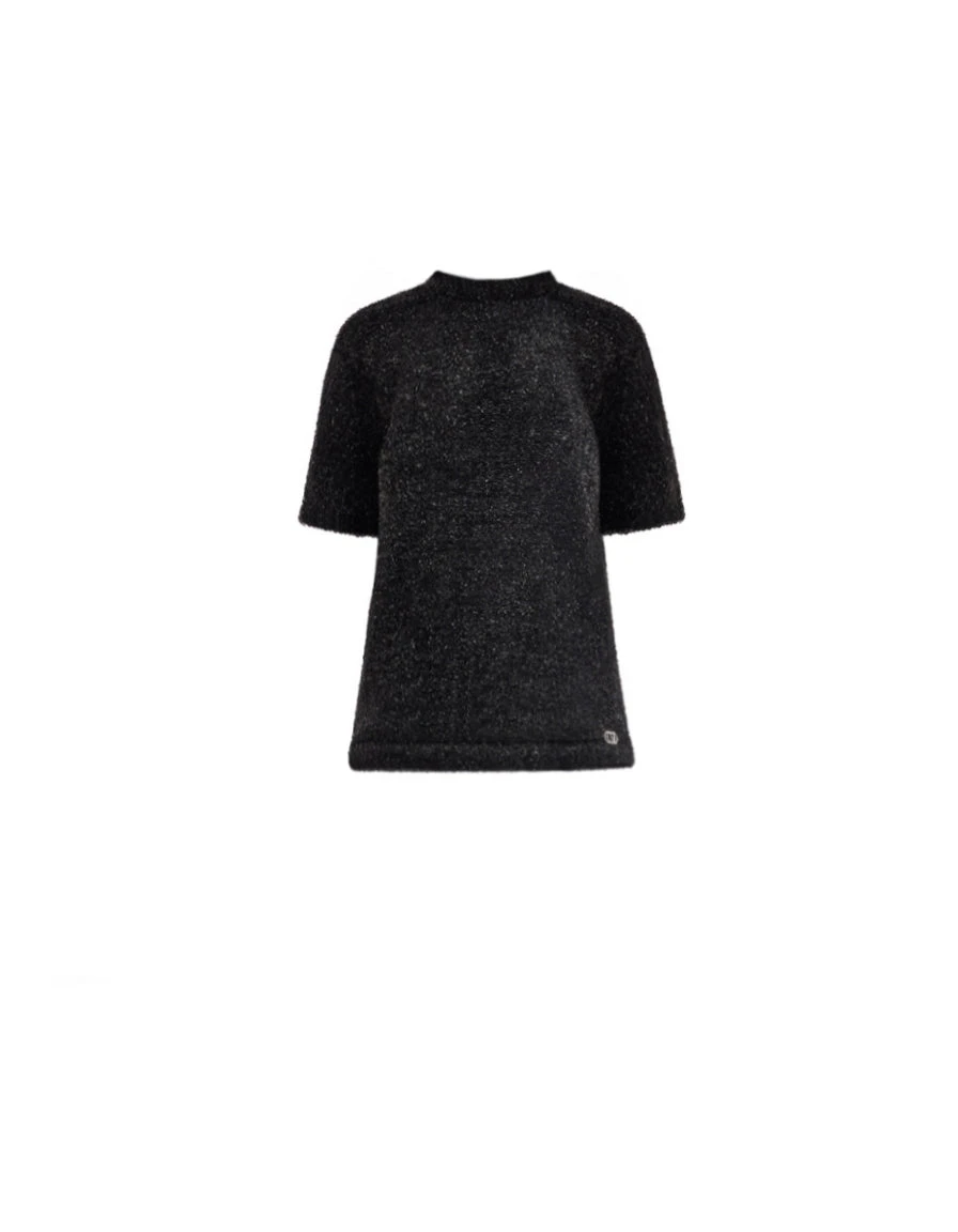Gemy Maalouf Textured Top with Metallic Skirt Gemy Maalouf Textured Top with Metallic Skirt