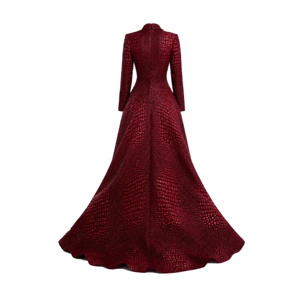 Gemy Maalouf Textured V-Neck Dress