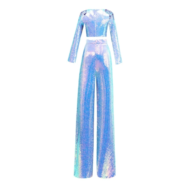 Gemy Maalouf Top With Beaded Shoulders And Pants