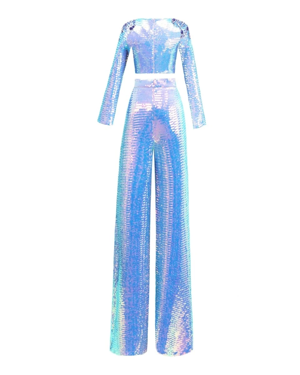 Gemy Maalouf Top With Beaded Shoulders And Pants Gemy Maalouf Top With Beaded Shoulders And Pants