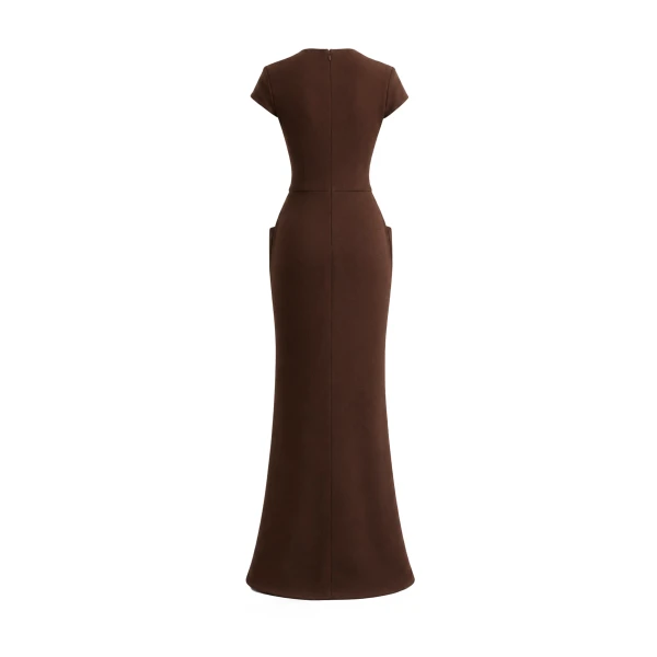Gemy Maalouf V-Neck Embellished Dress