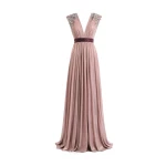 Gemy Maalouf V-Neck Pleated Dress