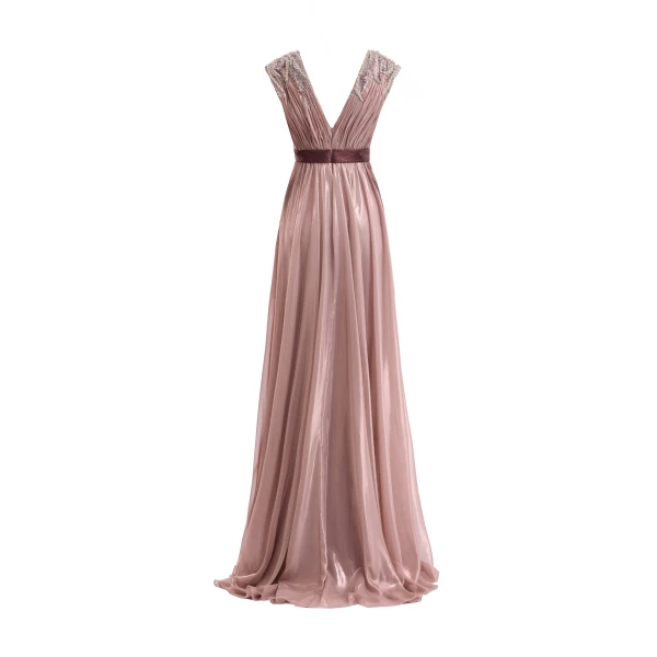 Gemy Maalouf V-Neck Pleated Dress