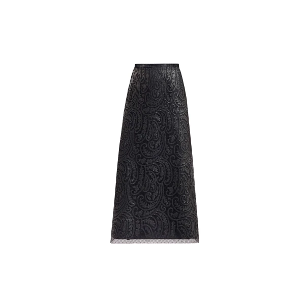Gemy Maalouf V-Neck Puff Top with Leather Skirt